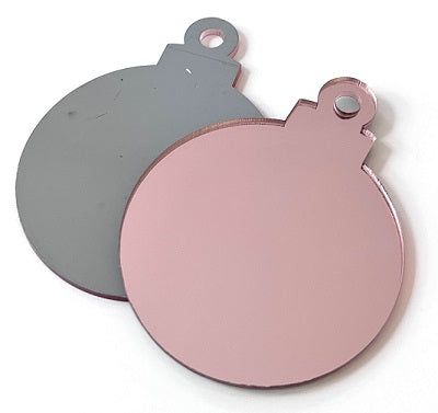 Acrylic Rose Gold Mirror Bauble Small