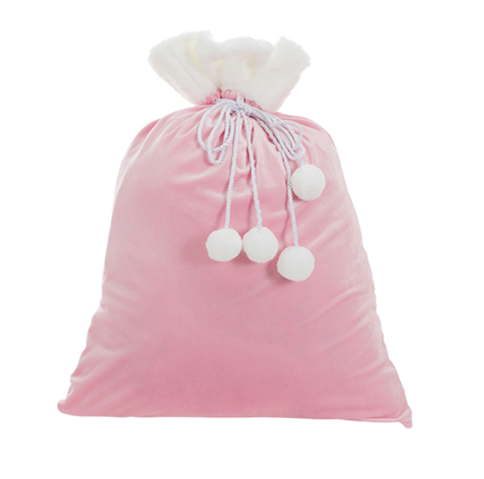 Luxe velvet santa sack pink – BlankYou