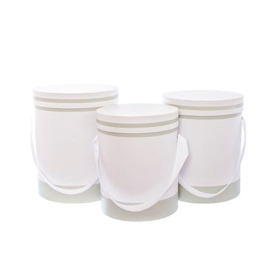 Hat Box Deluxe Set 3 - White & Sage